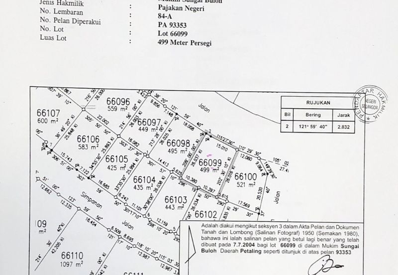 Bungalow lot subang Bestari for Sale