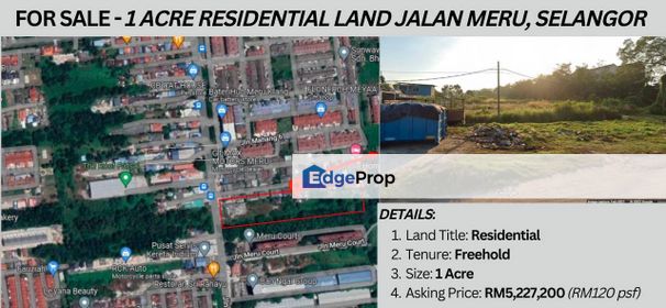 Residential Land 1 Acre For Sale, Selangor, Klang