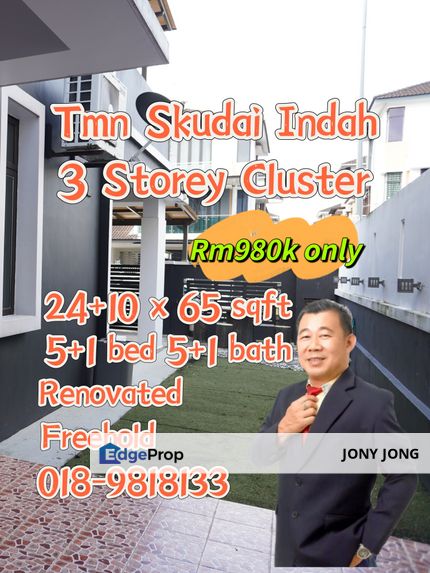 3 Storey Cluster for Sales, Johor, Skudai