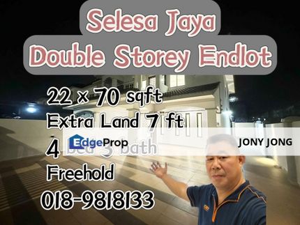 Double Storey Endlot for Sales, Johor, Skudai