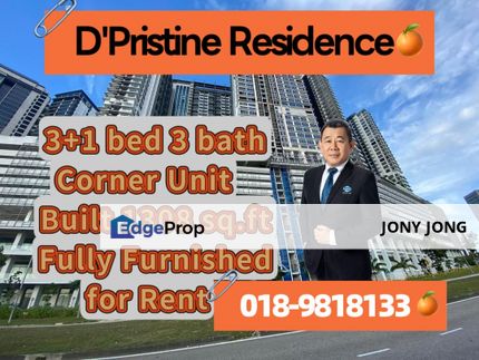 D'Pristine Residence 3+1 bedroom for Rent, Johor, Nusajaya