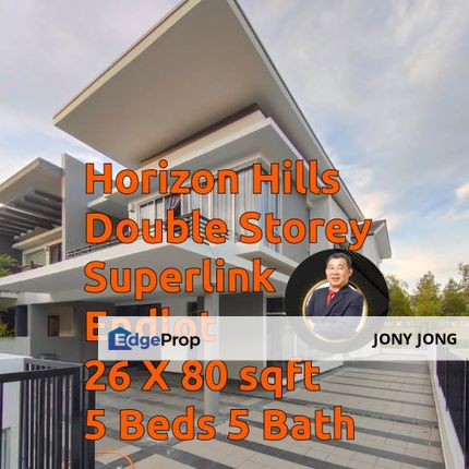 Double Storey Superlink Endlot for Sales, Johor, Nusajaya