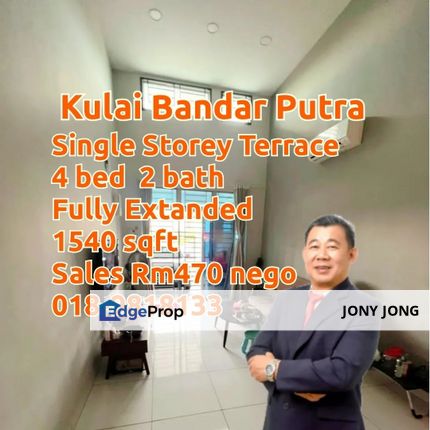 Single Storey Terrace House for Sales, Johor, Kulai