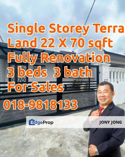 Single Storey Terrace House for Sales, Johor, Skudai