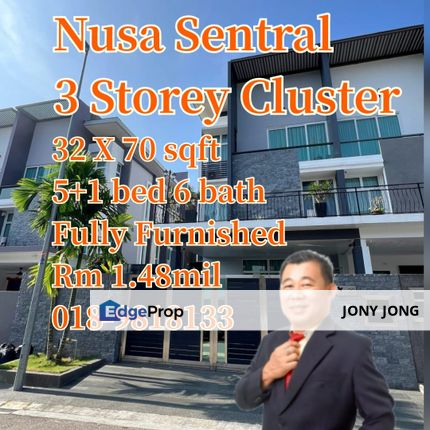 Nusa Sentral 3 Storey Cluster for Sales, Johor, Nusajaya