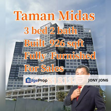 Midas Service Apartment 3 bedroom for Sales, Johor, Johor Bahru