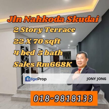 Double Storey Terrace House for Sales, Johor, Skudai