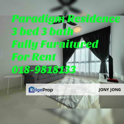 Paradigm Residence 3 bedroom for Rent, Johor, Johor Bahru