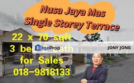 Single Storey Terrace House for Sales, Johor, Skudai