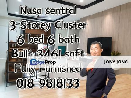 Nusa Sentral 3 Storey Cluster for Sales, Johor, Nusajaya