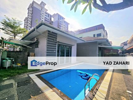 Taman Ampang Utama, Ampang | Single Storey Bungalow 6 Bedrooms | RM3.5M - With Extra Land, Private Swimming Pool & Partial Furnished, Selangor, Ampang