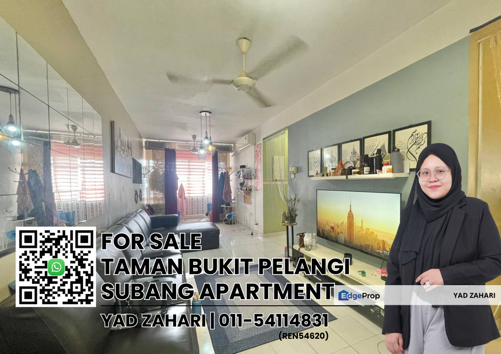  Taman Bukit Pelangi Apartment, Subang Jaya | RM310K - Extended Kitchen, Easy Access to Highway & Partial Furnished, Selangor, Subang Jaya