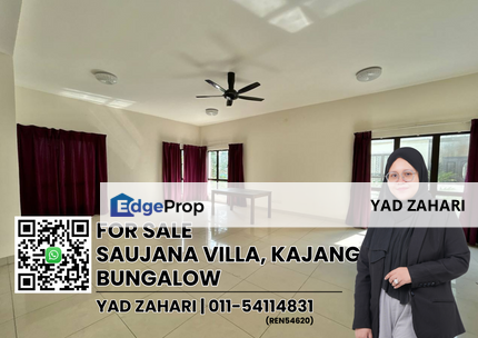 Saujana Villa, Taman Prima Saujana, Kajang | 2.5 Storey Bungalow 5 Bedrooms | RM1.85M - Gated and Guarded, Freehold, Spacious Hall & Built Up , Selangor, Kajang
