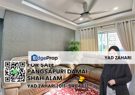 Pangsapuri Damai, Shah Alam | RM390K - Below MV, Semi Furnished Unit & Unblocking View , Selangor, Shah Alam
