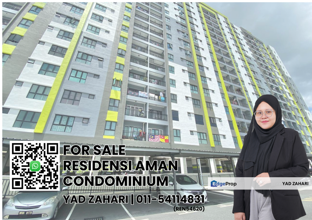 Residensi Aman, Bandar Teknologi Kajang | RM360K - Freehold, Unit Near Lift & Semi Furnished, Selangor, Kajang