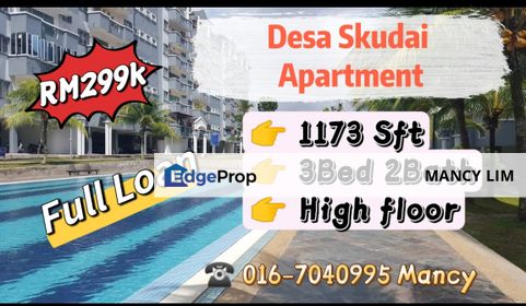 🍀Desa Skudai Apartment🍀Full Loan 🔥, Johor, Skudai