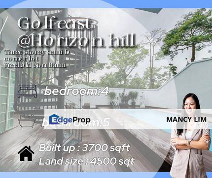 ☘️Golf East @Horizon Hills 3Storey Semi D Corner House with Renovated☘️, Johor, Horizon Hills