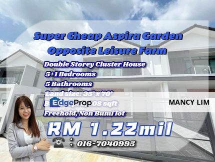☘️Aspira Garden 2Storey Cluster House☘️, Johor, Gelang Patah