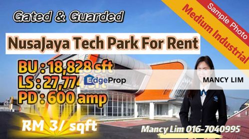 ☘️Nusajaya Tech Park Gelang Patah @Semi D Factory ☘️, Johor, Nusajaya