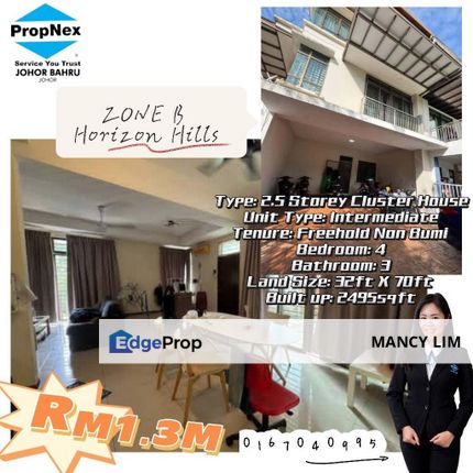 Horizon Hills The Gateway Double Storey Cluster with No Parents Room Types, Johor, Nusajaya