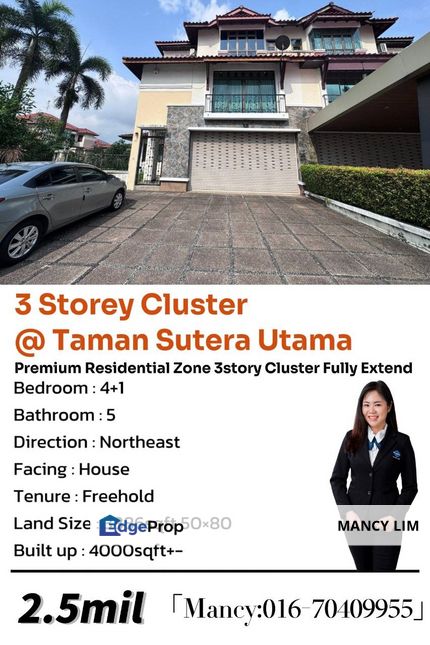 Taman Sutera Utama Three Storey , Johor, Skudai