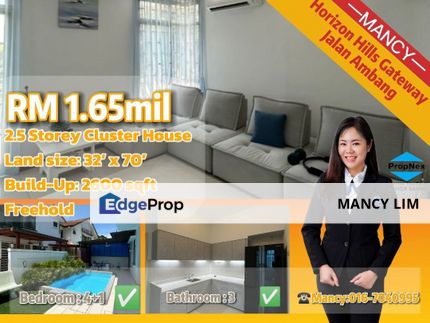 Horizon Hills The Gateway Double Storey Cluster Fully Renovation, Johor, Nusajaya