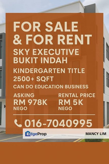 Sky Executives Commercial Retails Shop For Sale or Rent, Johor, 