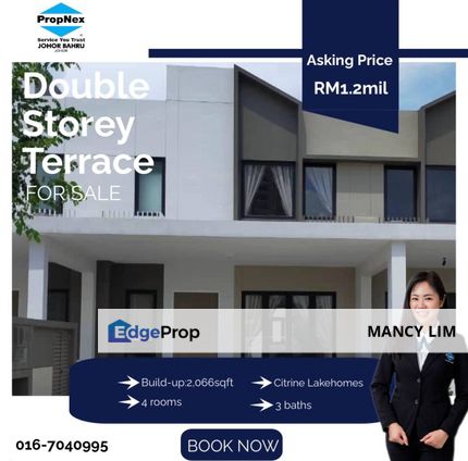 Sunway Citrine Lakehome Double Storey Terrace House , Johor, 