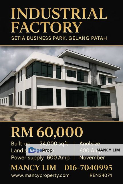 Setia Business Park Gelang Patah Medium Industrial with Bigger Built Up, Johor, Gelang Patah