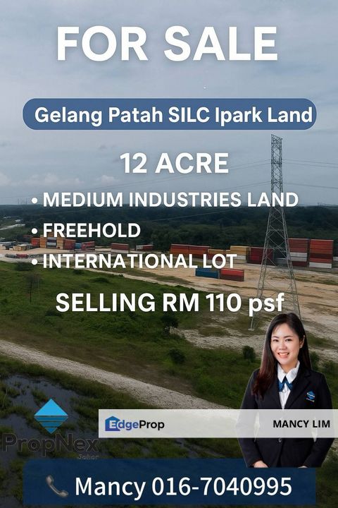 Tanjung Pelepas SILC Medium Industrial Land For Sale, Johor, Gelang Patah
