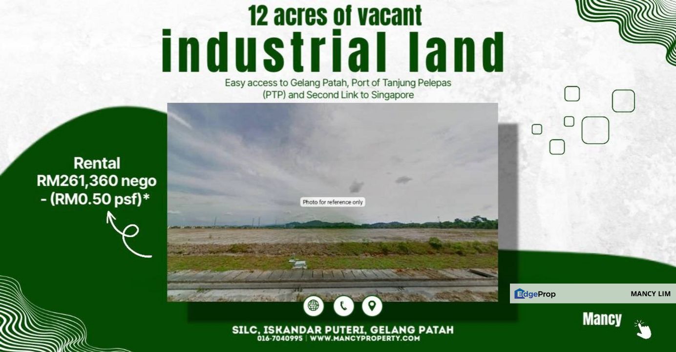 Tanjung Pelepas Industrial Land For Rent PTP, Johor, Gelang Patah