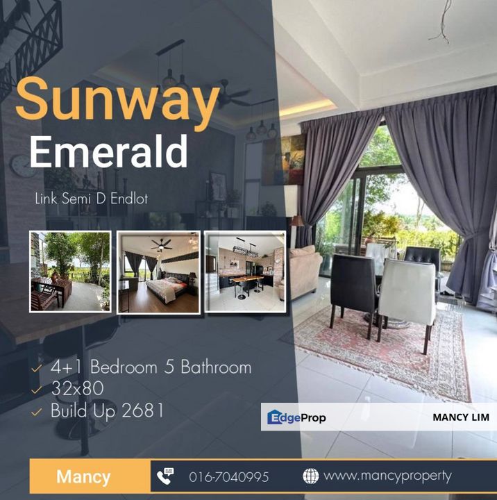 Sunway Emerald Link Semi Detached Endlot For Rent, Johor, 