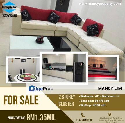 Taman Bestari Height at Nusa Bestari Double Storey Cluster House, Johor, Johor Bahru