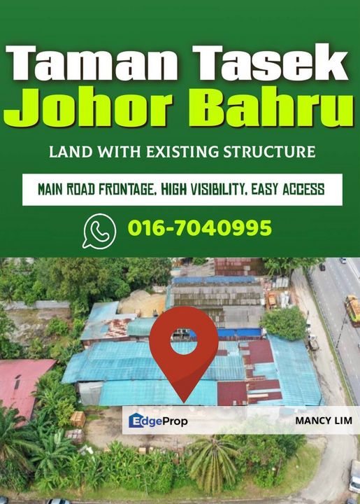 Taman Tasek Commercial Land with Existing Structure and Facing Main Road, Johor, Johor Bahru