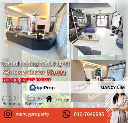 ☘️Skudai Indah Height Near Mutiara Rini☘️2.5 Storey , Johor, Skudai