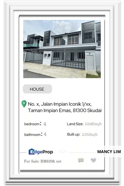 ☘️Iconia Garden Residence @ Taman Impian Emas☘️Oringinal Unit, Johor, Johor Bahru