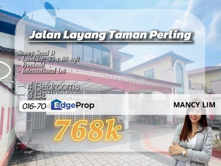 ☘️Taman Perling Semi D  House @Jalan Layang☘️, Johor, Johor Bahru