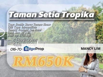 ☘️Setia Tropika @2Storey with Renovated☘️, Johor, Setia Tropika