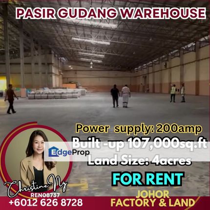 Pasir Gudang Warehouse For Rent , Johor, Pasir Gudang