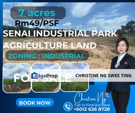 Senai Land For Sale Zoning Industrial , Johor, Senai