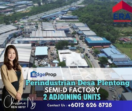 Semi-D Factory for Rent/Sale at Desa Plentong Industrial Park, Johor, Masai