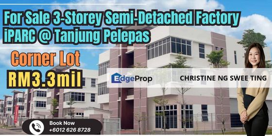 3sty Semi-D Factory Tanjung Pelepas (Corner Lot)
, Johor, Gelang Patah