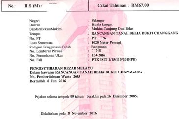 Rancangan Tanah Belia, RTB Bukit Changgang