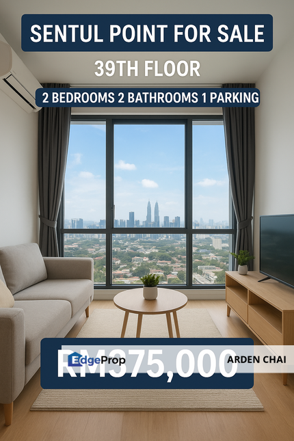 High-Floor Gem at Sentul Point | 39th Floor | 2-Bedroom Condo for Sale – Only RM375,000!, Kuala Lumpur, Sentul