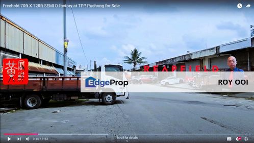 Freehold Semi Detached Factory Taman Perindustrian Puchong for Sale, Selangor, Puchong