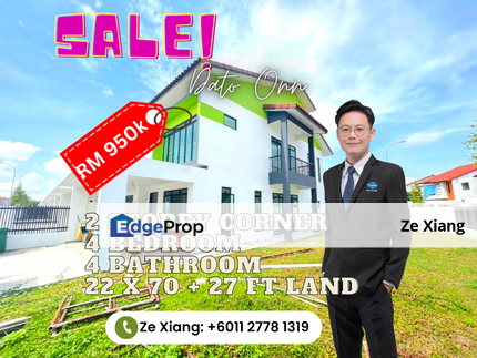 2 Storey Corner @ Dato Onn Perjiranan 9 for SALE, Johor, Johor Bahru