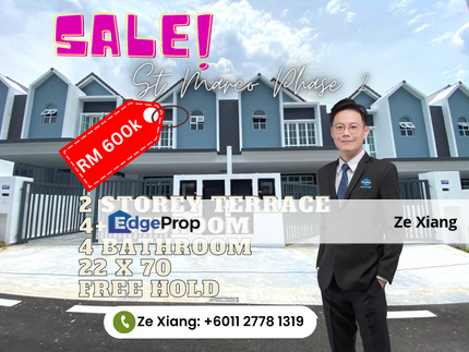 2 Storey Terrace Europe Style @ St Marco Phase 2 for SALE, Johor, Kulai