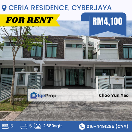 Ceria Residence Double Storey Landed Cyberjaya For Rent, Selangor, Cyberjaya