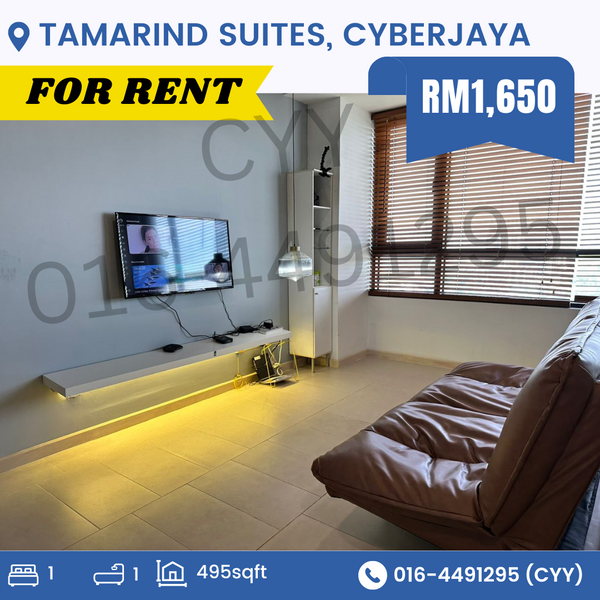 Tamarind Suites Cyberjaya Studio FOR RENT for Rental RM1,650 By Choo