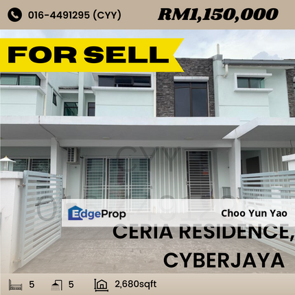 Ceria Residence 2 Storey Landed, Cyberjaya FOR SALE, Selangor, Cyberjaya